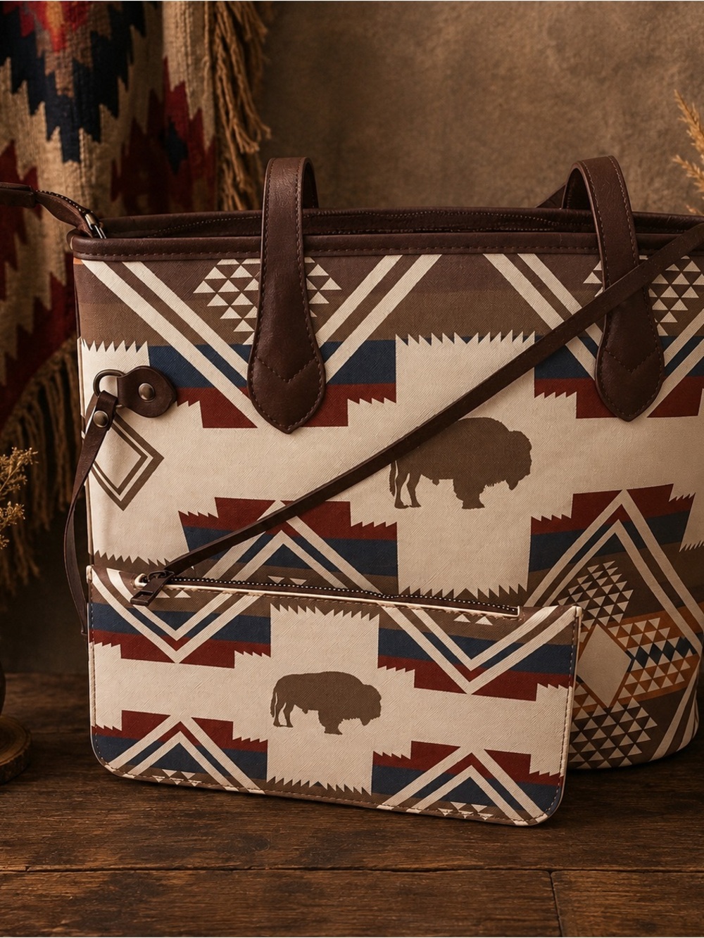 Geometric Pattern Tote Bag NWT